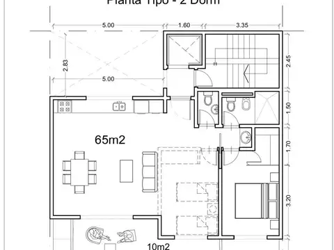 Departamento en Venta de 3 ambientes