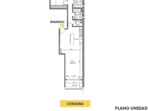 Venta - Departamento 2 dormitorios con balcón al frente - Lourdes, Rosario.