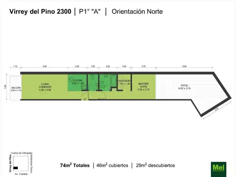 Departamento en Venta de 2 ambientes
