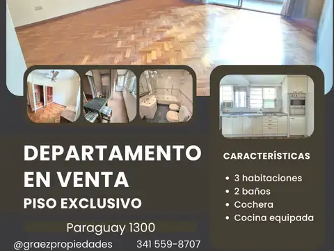 Departamento 3 dormitorios Paraguay 1300