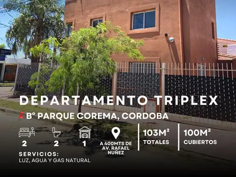 Venta Departamento Triplex De 2 Dormitorios Con Cochera Apto Crédito En Parque Corema - Córdoba