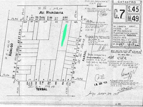 Terreno en Venta de 1098,0 m2