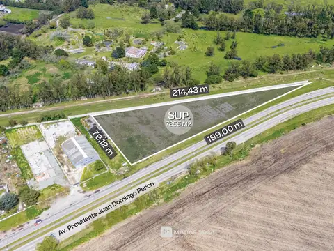 Importante Lote de 7685m2 - Ubicación Estratégica - Frente de 164 metros sobre Ruta 88