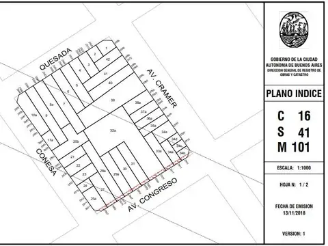 Terreno en Venta 21  mts Fondo