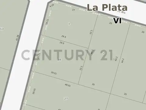 Terreno en Venta 47  mts Frente