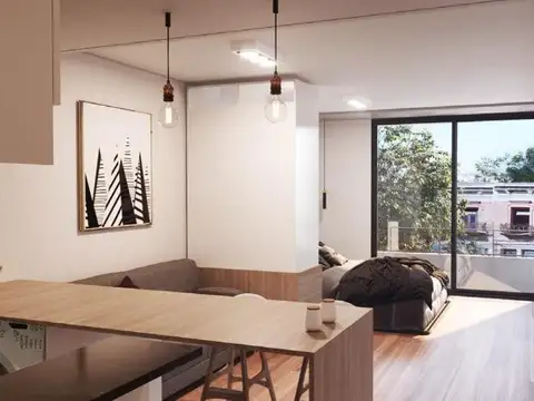 Departamento monoambiente con balcón y amenities Guemes 2000 zona rio