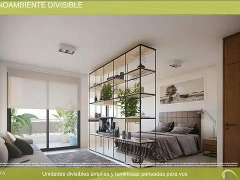 Departamento Monoambiente con 1 baño