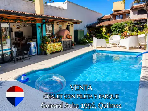 CHALET EN VENTA CON PILETA Y PARQUE QUILMES OESTE