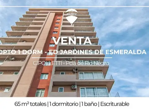Venta de departamento 1 dormitorio cipolletti