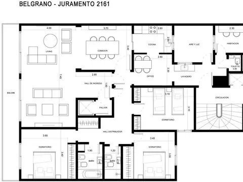Departamento en Venta en Belgrano, USD 349.000