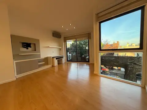 Departamento en alquiler en torre en Nuñez, amenities y cochera