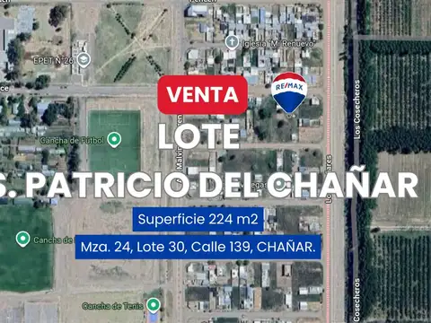 VENTA LOTE EN SAN PATRICIO DEL CHAÑAR