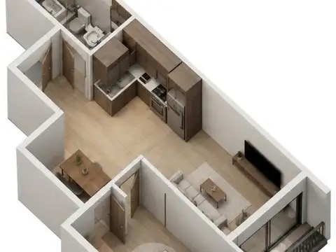 Departamento en Venta de 1 dormitorio
