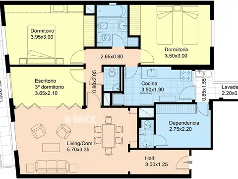 Departamento en Venta de 4 ambientes