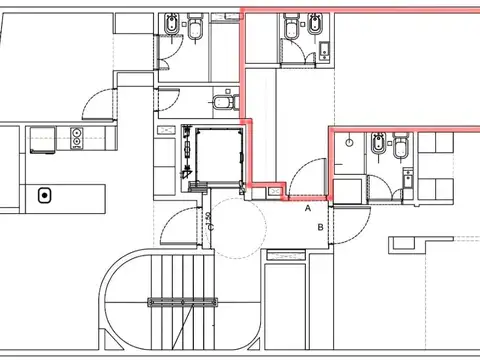 Departamento Monoambiente con 1 baño