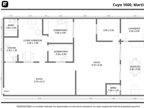 Depto Tipo Casa en Venta de 3 ambientes