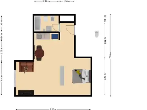 Departamento en Venta de Monoambiente