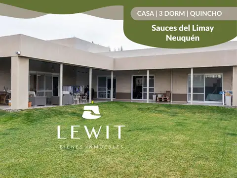 CASA EN ALQUILER  BARRIO SAUCES DEL LIMAY 3 DORMITORIOS