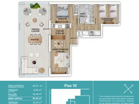 Venta Cordon Penthouse 2 dormitorios Agosto 2026