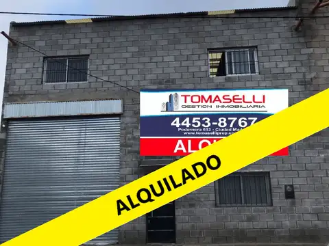 ALQUILER - LA TABLADA - GALPON 320m2 - CON OFICINA o SHOWROOM - ZONIFICACION M.I. 