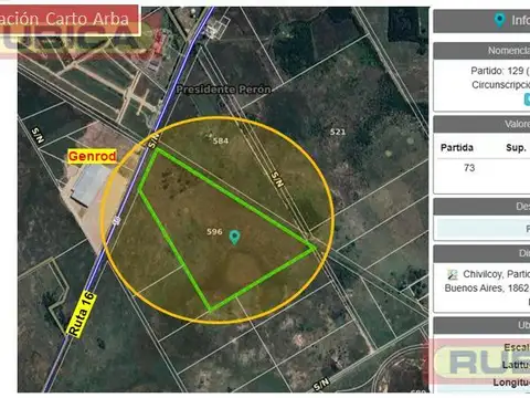 Fraccion Industrial 40,5 Has Ruta 16 km.10 , Guernica, Pte. Perón