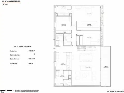 Departamento en Venta de 3 dormitorios