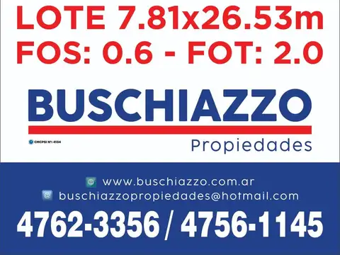 Terreno en Venta en Florida, Partido de Vicente López