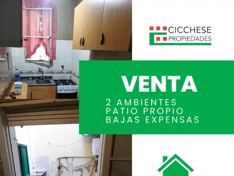 Departamento 2 ambientes - PB con Patio propio - Bajas expensas