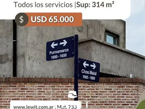 Venta Terreno 314m² | Zona Confluencia | Loteo García Bayón |  A metros del Paseo Costero