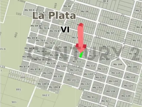 LOTE EN VENTA  960 M² CITY BELL LA PLATA CALLE 133 entre 469 y 470 ZONA RESIDENCIAL