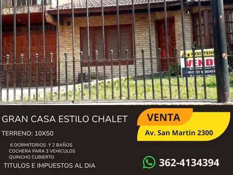 Casa de 6 dormitorios - 2 baños