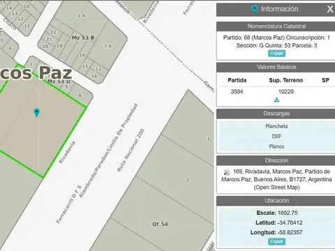 HECTAREA EN VENTA MARCOS PAZ EXCELENTE UBICACION