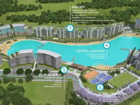 Departamento en Venta en Nordelta Remeros Beach, USD 321.716