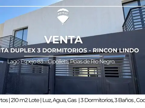 DUPLEX EN RINCON LINDO CIPOLLETTI