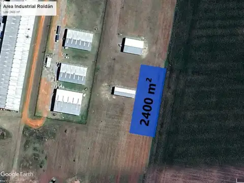 Lote  EN VENTA 2.400 m² - Zona Industrial Roldán