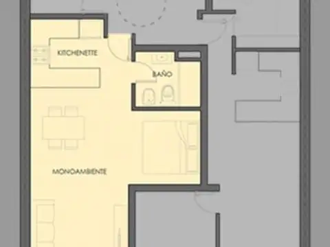 Departamento en Venta de Monoambiente