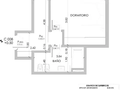 Departamento en Alquiler con 1 cocheras