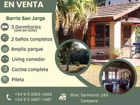 CASA EN VENTA – BARRIO SAN JORGE