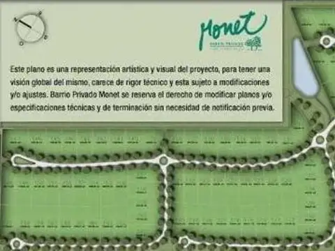 Hermoso Lote En Venta, Barrio Monet, Los