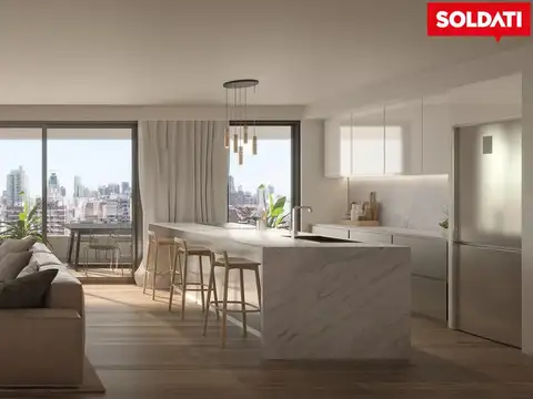 Departamento 2 ambientes con 1 baño