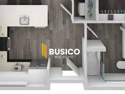 Departamento 2 ambientes con 2 baños