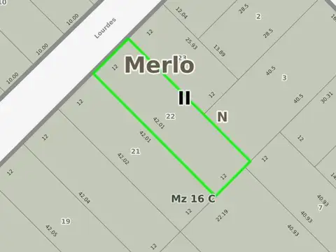 LOTE A LA VENTA EN EL PARQUE SAN MARTIN