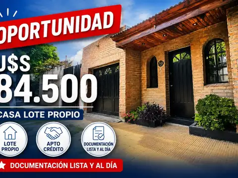 VENTA CASA 3 AMBIENTES RAMOS MEJIA PATIO Y COCHERA