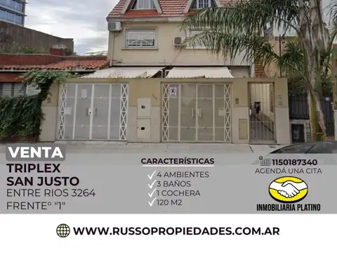 Venta Triplex San Justo, La Matanza - Excelente ubicación