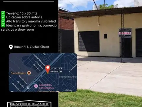 ALQUILER DE LOCAL COMERCIAL SOBRE colecto  RUTA N° 11