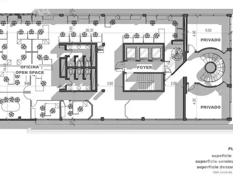 Oficina con vista panoramica en Belgrano
