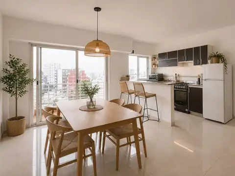 VENTA DEPTO 2 AMB DE 60 M2 CON  BALCÓN CORRIDO