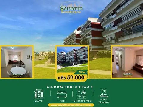 Departamento 2 ambientes en Punta Mogotes