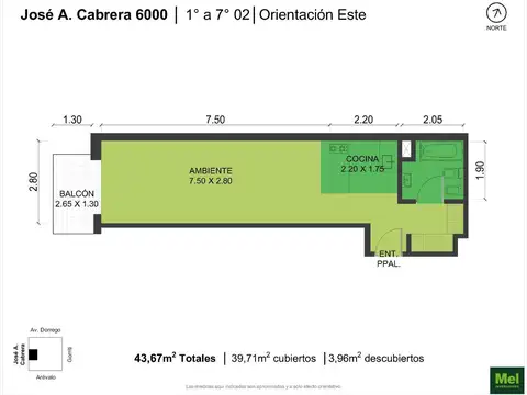 Cabrera 6000, Piso 1