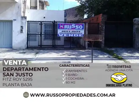 Departamento en Venta en San Justo, Partido de La Matanza